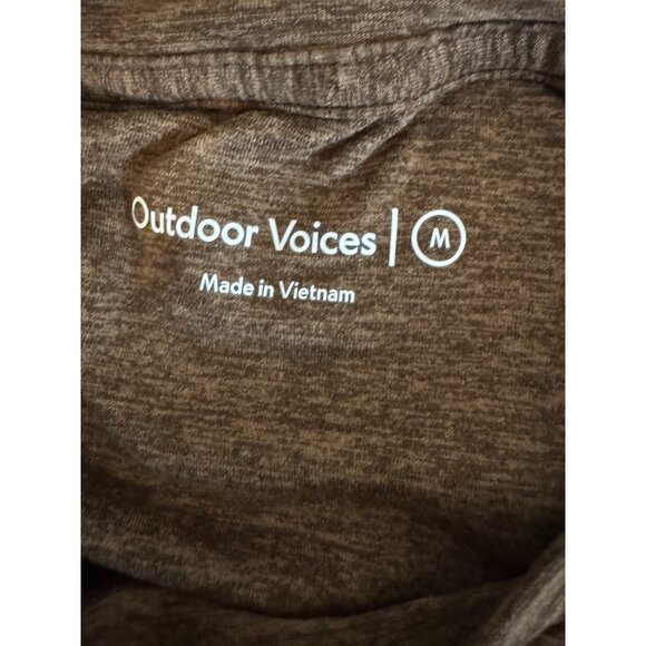 Outdoor Voices Performance Short Stretch Acitve Tech Long Sleeve Tee Brown M - Picture 6 of 9